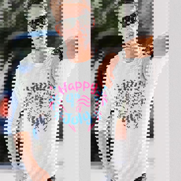 7月4日 花火監督 おかしな家族花火 長袖Tシャツ 彼への贈り物