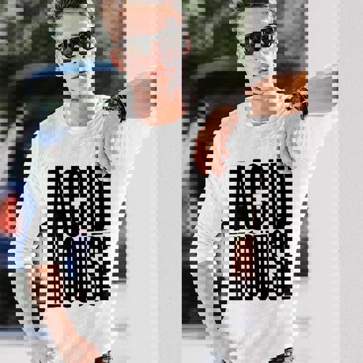 Acid House Music 90年代 Edm Rave Festival Dance Lover 長袖Tシャツ 彼への贈り物