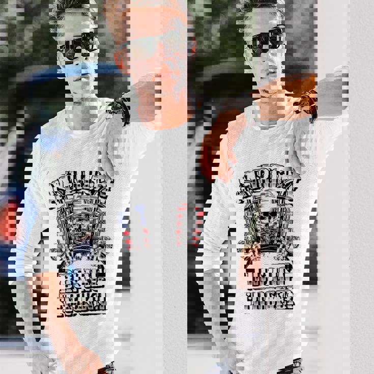 American Big Rig Trucker Heavy Haulage バックプリント 長袖Tシャツ 彼への贈り物