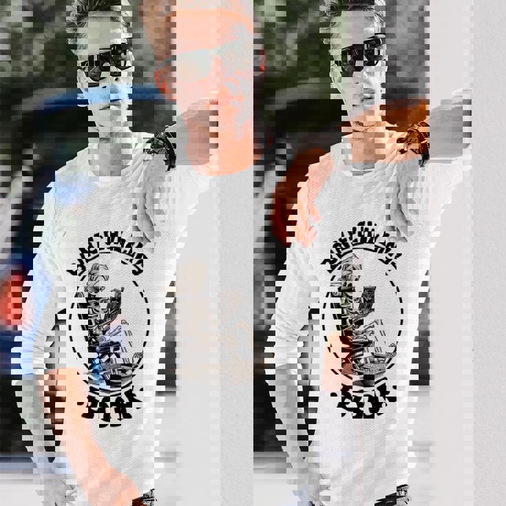 Bone-Chilling 本 スケルトン 読書 ブックワームブックラバーズ 長袖tシャツ 長袖Tシャツ 彼への贈り物