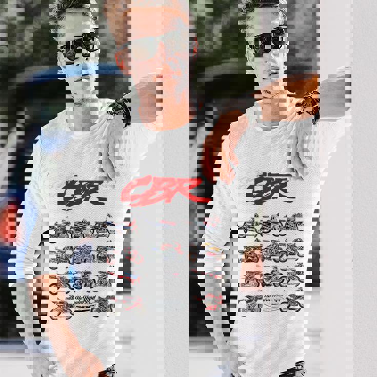 Cbr、オートバイ、オートバイ、ロードレース、バイカーの進化。 長袖Tシャツ 彼への贈り物