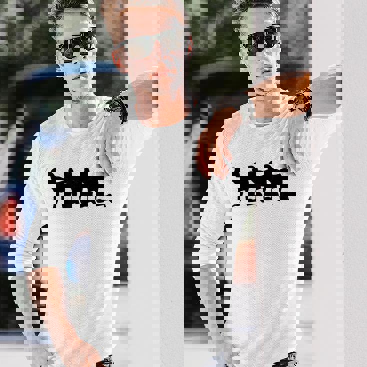 Centipede Humor Human Centiped Parody Horor 長袖Tシャツ 彼への贈り物