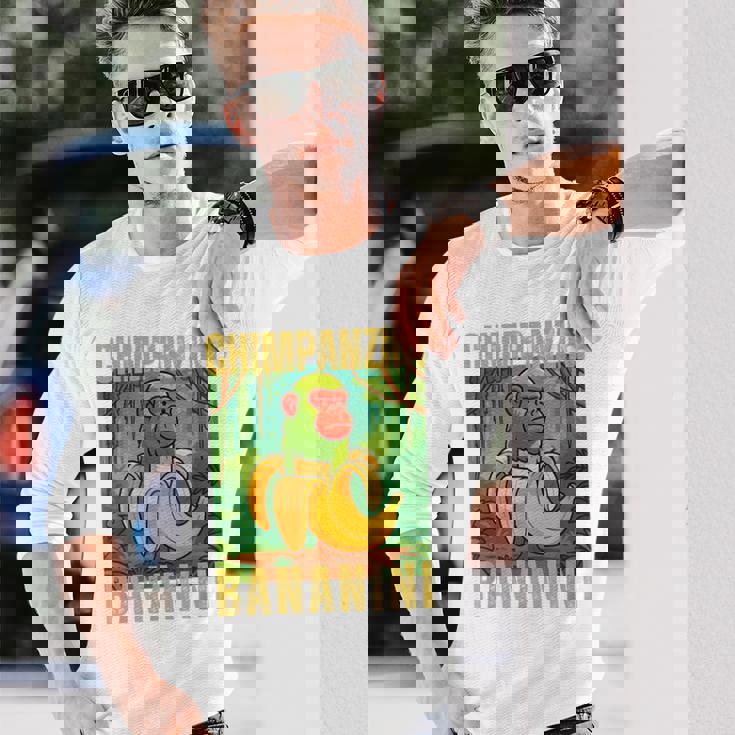 Chimpanzini Bananini Italian Brainrot 長袖Tシャツ 彼への贈り物