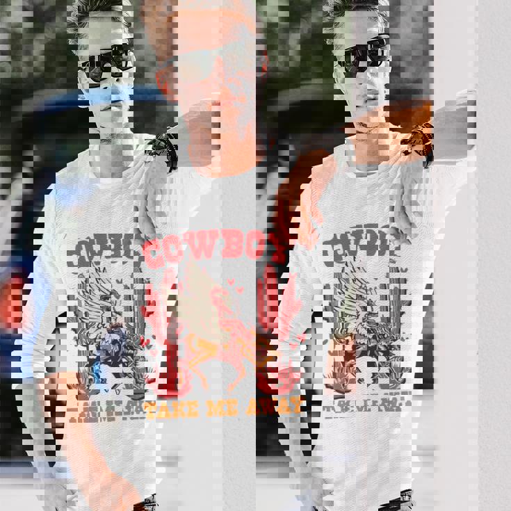 Cowboy Take Me Away ウエスタンバレンタインデー 長袖tシャツ 長袖Tシャツ 彼への贈り物