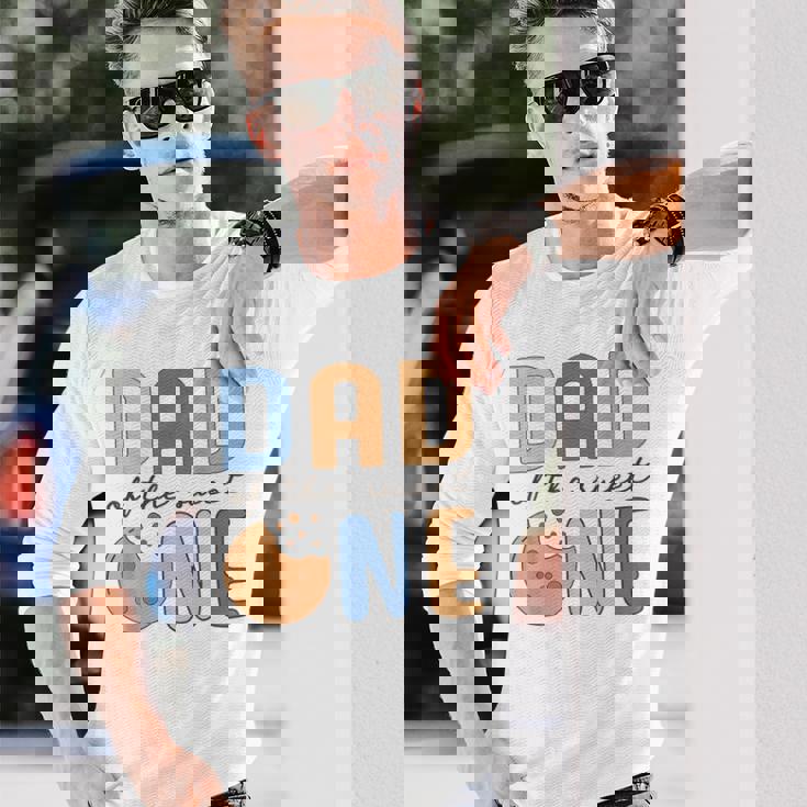 Dad Of Theweet One クッキーとミルク 1歳の誕生日パーティー 長袖Tシャツ 彼への贈り物