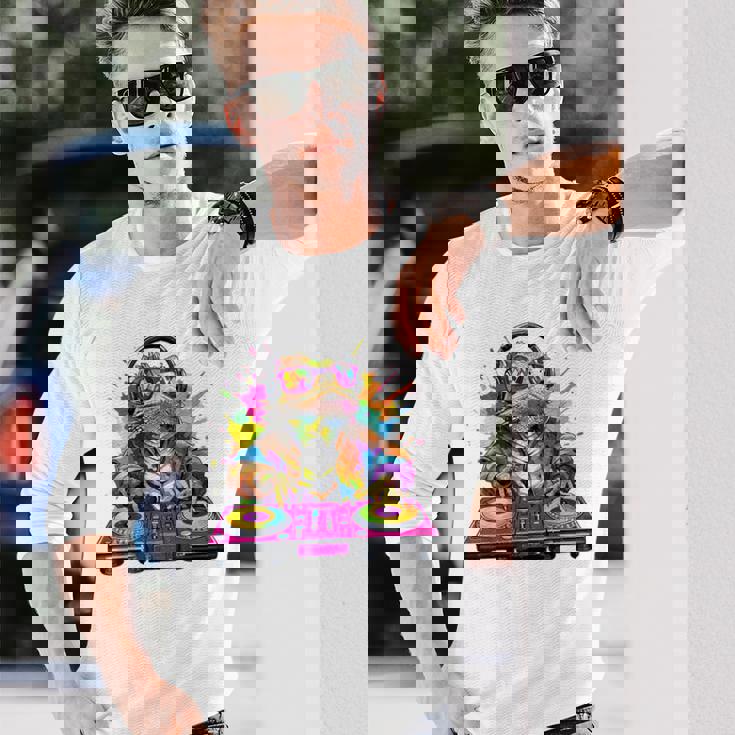 Dj フトアゴヒゲトカゲ 音楽愛好家のキッズ ディージェイ 長袖Tシャツ 彼への贈り物