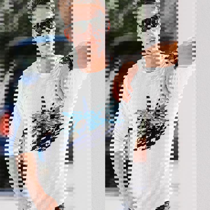 F-15 ストライク イーグル ミリタリー 戦闘機 ジェット キッズ 幼児 男の子 男性 長袖Tシャツ 彼への贈り物