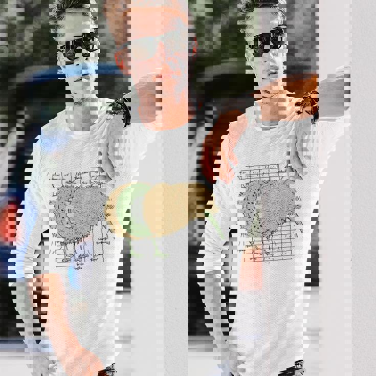 Kiwi コンポーネント カワイイ キウイ 鳥のギフト ニュージーランド 面白い 長袖Tシャツ 彼への贈り物