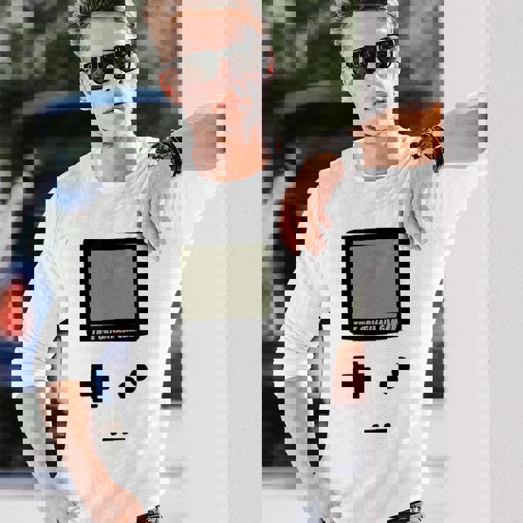 Gameboy オリジナルゲーマー 面白いオタクビデオゲームシャツ 長袖Tシャツ 彼への贈り物