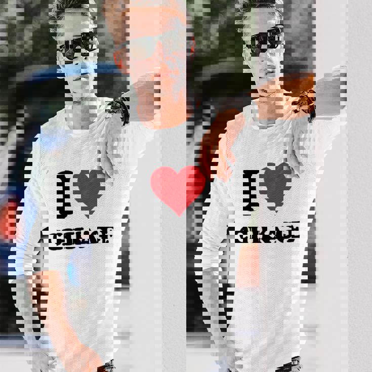 I Heart ちかげ 名 I Love パーソナライズ 長袖tシャツ 長袖Tシャツ 彼への贈り物