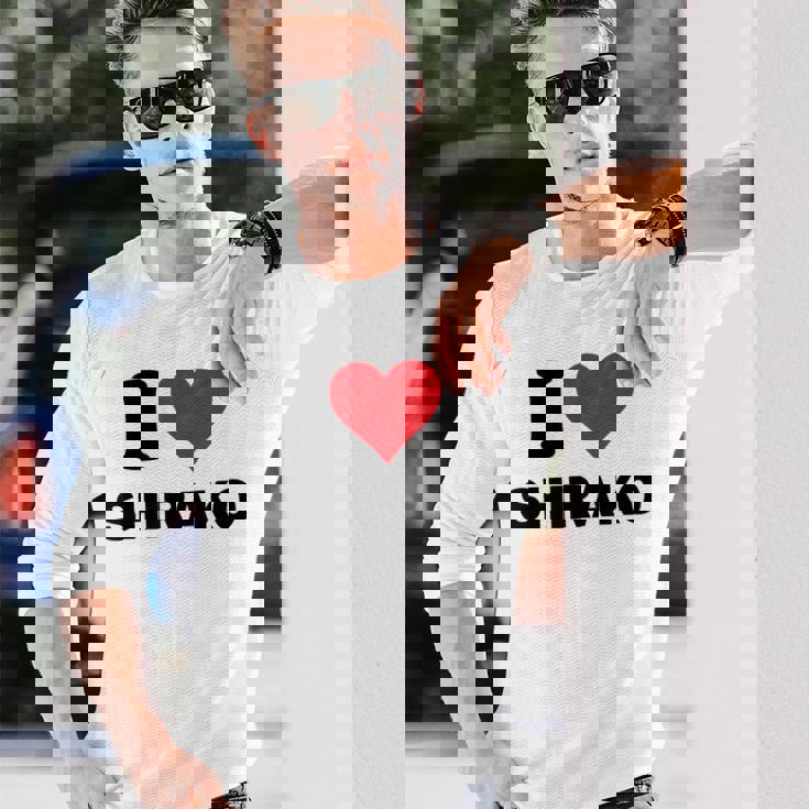 I Heart 白子ジャパンラブ 日本のお土産品 長袖Tシャツ 彼への贈り物