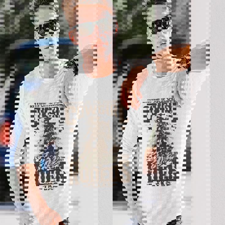 Hoofbeatのリズム カウガール 馬 ロデオ テキサスホース 長袖Tシャツ 彼への贈り物