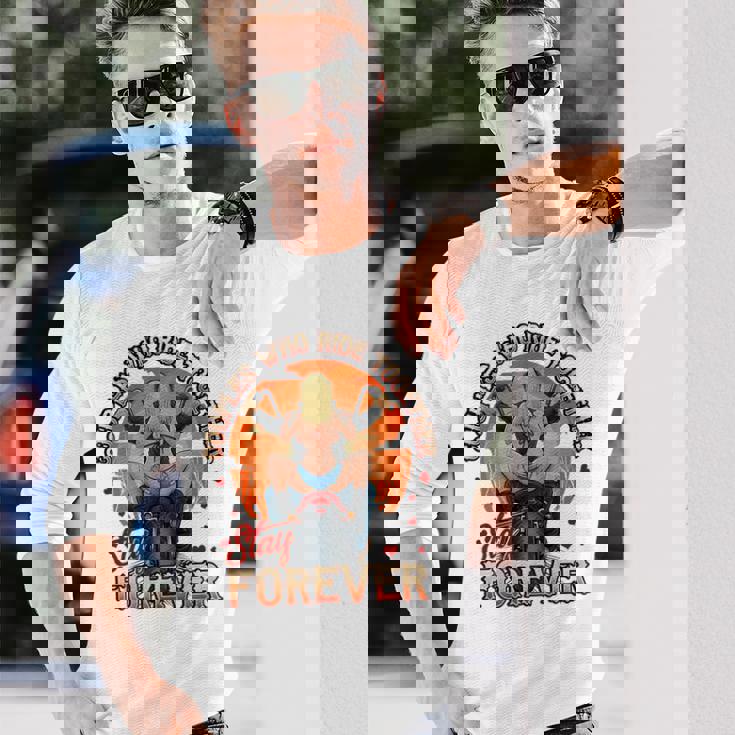 Hot Motorcycle Coupleexy Biker Chick Rider Back Print 長袖Tシャツ 彼への贈り物