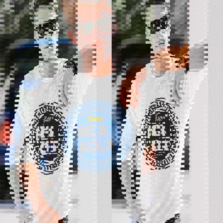 Inca Kola ペルーゴールデンコーラ バブルガム クリームソーダ 長袖Tシャツ 彼への贈り物