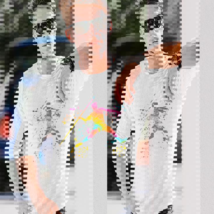 Javelin Throwe Colorsplash キッズ やり投げ 長袖Tシャツ 彼への贈り物