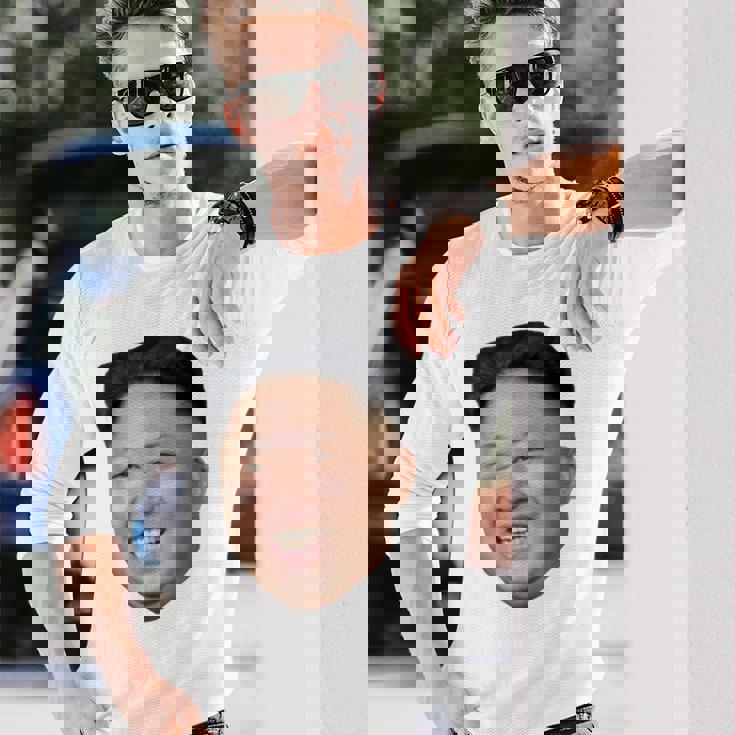 Kim Jong Un Big Face ロケットマン 北朝鮮パロディ 長袖Tシャツ 彼への贈り物