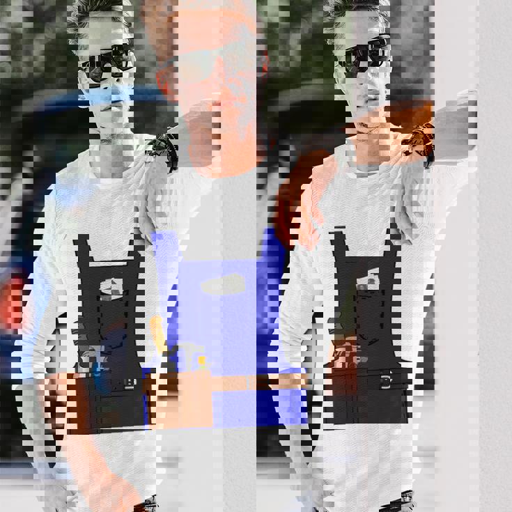 Last Minute Mason ハロウィン 労働者 グループ コスチューム 長袖tシャツ 長袖Tシャツ 彼への贈り物