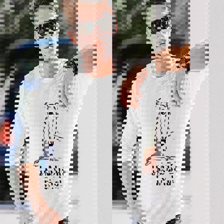 Let Me Do It For You Meme ロングノーズドッグ ボルゾイ ファニードッグ 長袖Tシャツ 彼への贈り物