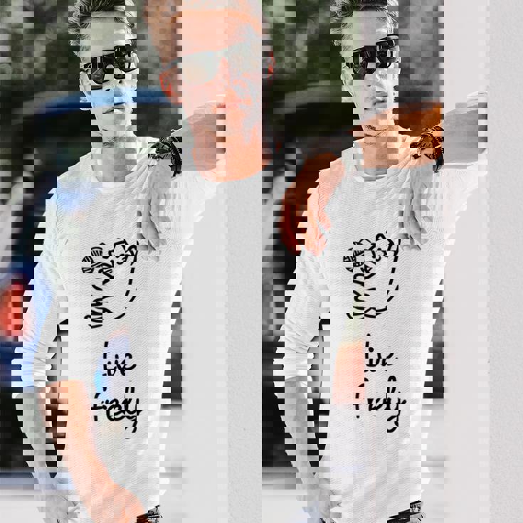 Live Freely 長袖Tシャツ 彼への贈り物