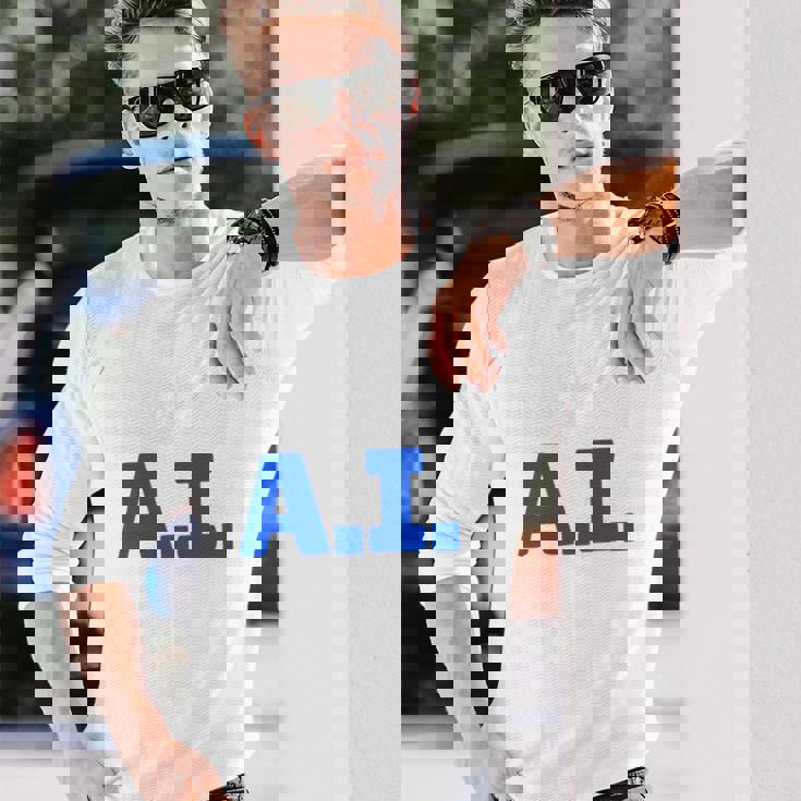 I Love AI 人工知能 長袖tシャツ 長袖Tシャツ 彼への贈り物