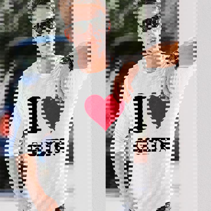 I Love Glyn 長袖Tシャツ 彼への贈り物