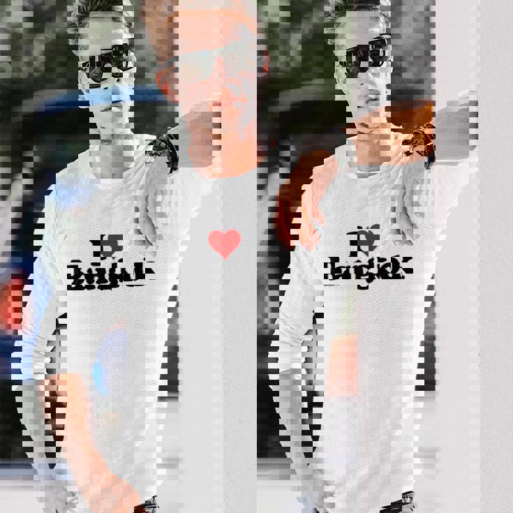 I Love Heart Bangkok タイ Bk Bkk 長袖Tシャツ 彼への贈り物