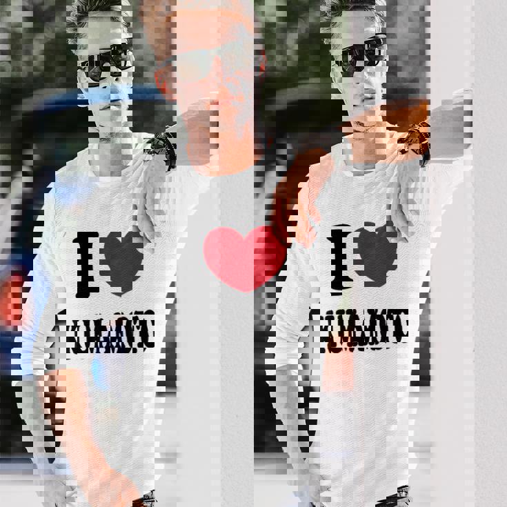 I Love Kumamoto 熊本大好き 長袖Tシャツ 彼への贈り物