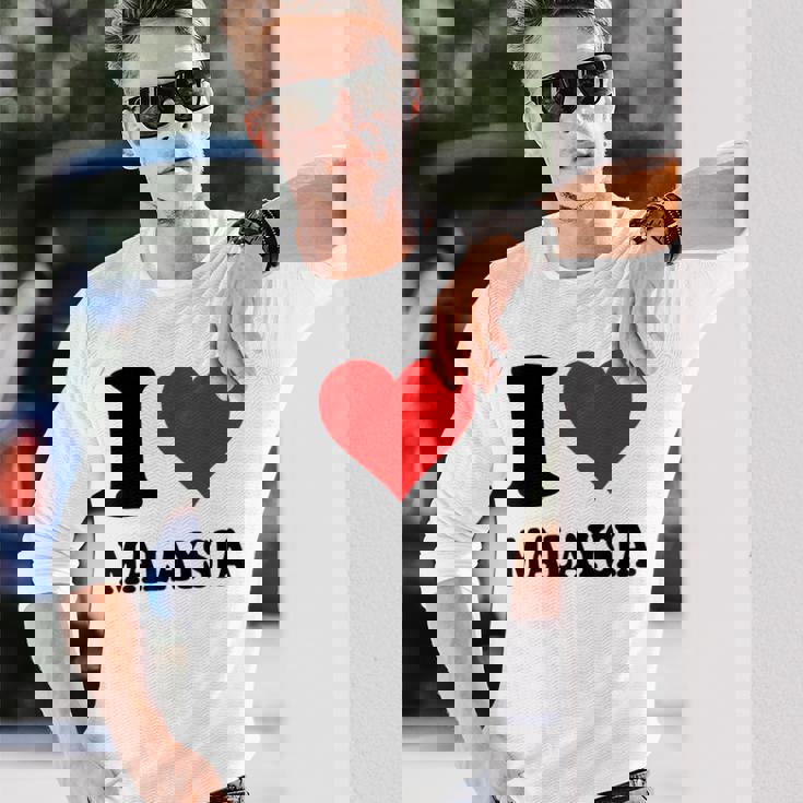 I Love Malaysia 長袖Tシャツ 彼への贈り物