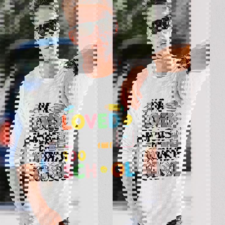 I Love Love My Class For 100 Days Ofchool 100Th 長袖Tシャツ 彼への贈り物