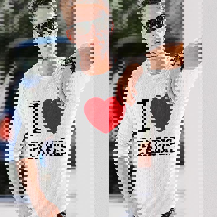 I Love Paris Graphic Novelty & Cool s 長袖Tシャツ 彼への贈り物