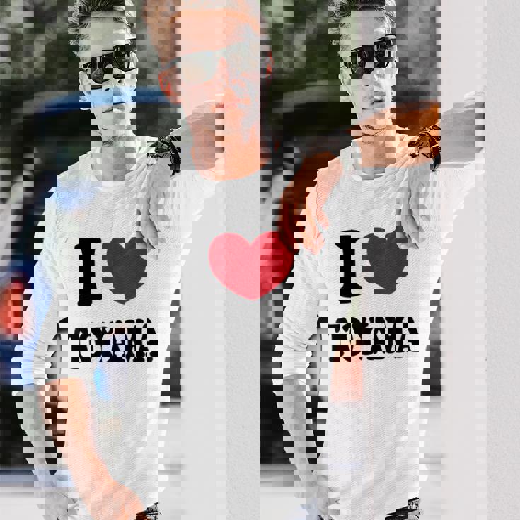 I Love Toyama 富山大好き 長袖Tシャツ 彼への贈り物