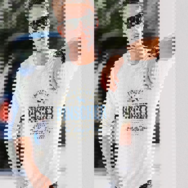 Miniature Pinscher ヴィンテージミニチュア・ピンシャー 長袖Tシャツ 彼への贈り物