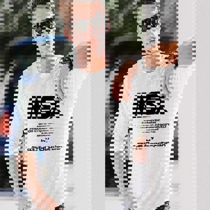 Msx コンピューター 長袖Tシャツ 彼への贈り物