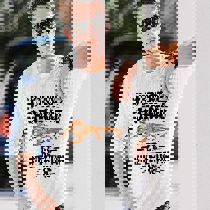 My Bearded Dragon Eats Better Than I Do トカゲ爬虫類 長袖Tシャツ 彼への贈り物