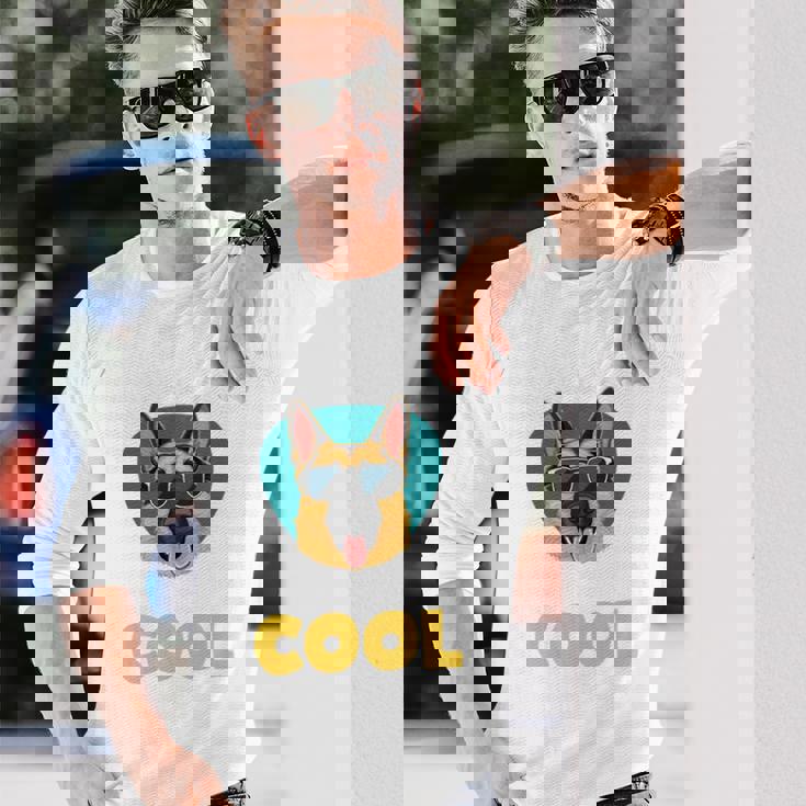 My Dog Thinks I'm Cool サングラス ジャーマンシェパード ドッグオーナー 長袖tシャツ 長袖Tシャツ 彼への贈り物