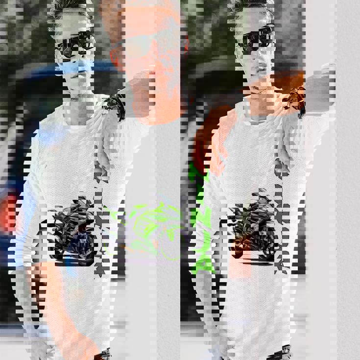 Ninjaオートバイスポーツバイク 長袖tシャツ 長袖Tシャツ 彼への贈り物