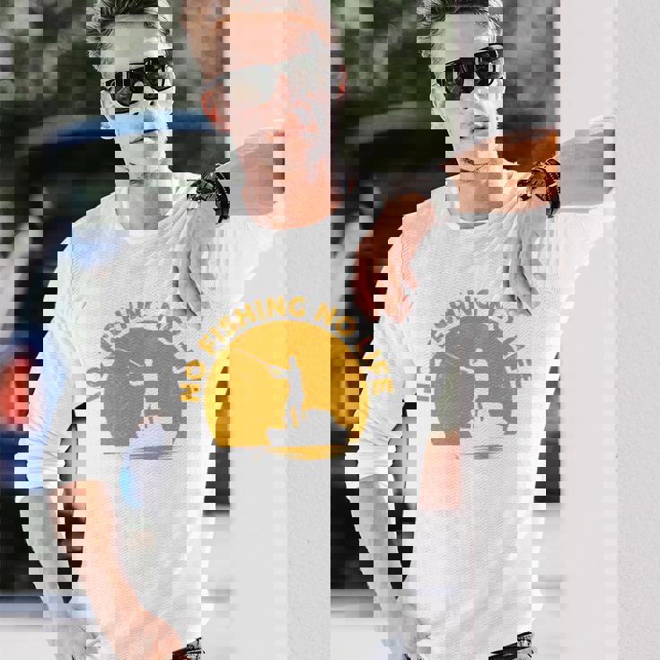 No Fishing No Life 釣り フィッシング ロゴ プリント 長袖tシャツ 長袖Tシャツ 彼への贈り物