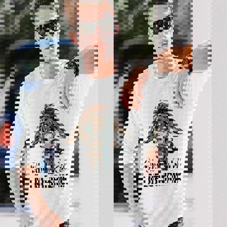 Ohne Esel Läuft Hier Nix ロバ 牧場 農業 ロバ 長袖Tシャツ 彼への贈り物