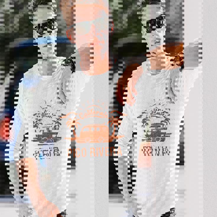 Pico Rivera Ca カリフォルニア レトロ ビンテージ サーフィン ビーチ 長袖Tシャツ 彼への贈り物