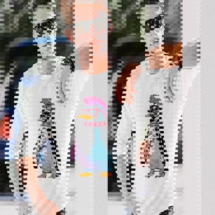 Punkuin 面白い パンクロック パンクロック ペンギン 長袖tシャツ 長袖Tシャツ 彼への贈り物