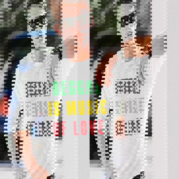 Reggae Is Music Of Love 長袖tシャツ 長袖Tシャツ 彼への贈り物