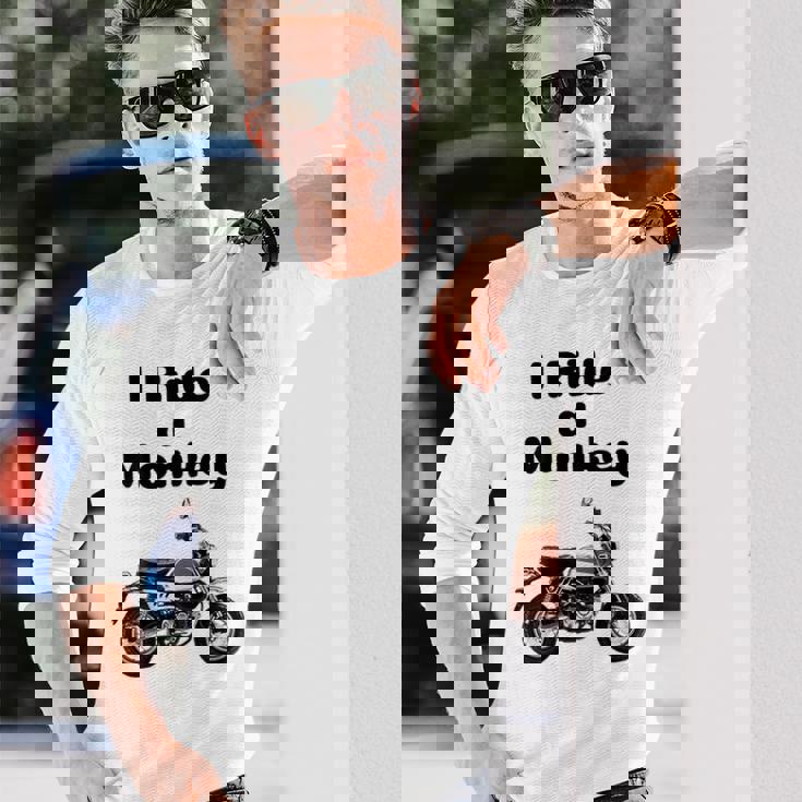 I Ride A Monkey オートバイ ミニバイクシャツ 長袖Tシャツ 彼への贈り物