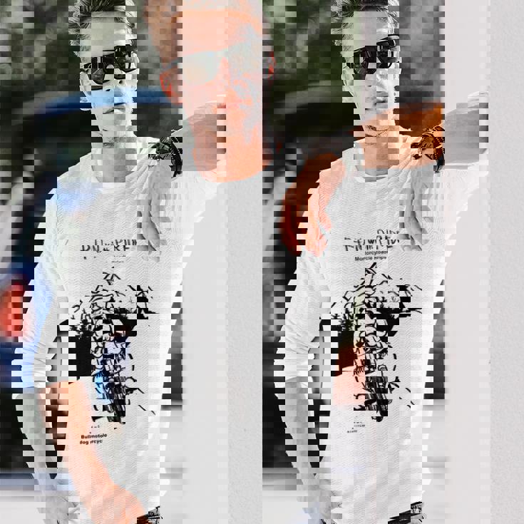 Run With Pride ハーレーブルドッグ 長袖Tシャツ 彼への贈り物