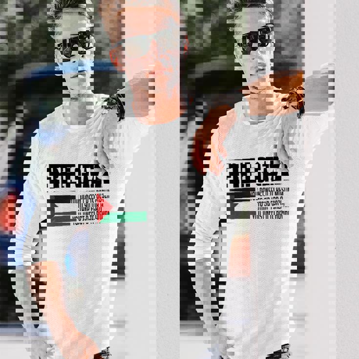 Save Gaza Free Palestine Free Gaza Proud Gaza Palestina 長袖Tシャツ 彼への贈り物