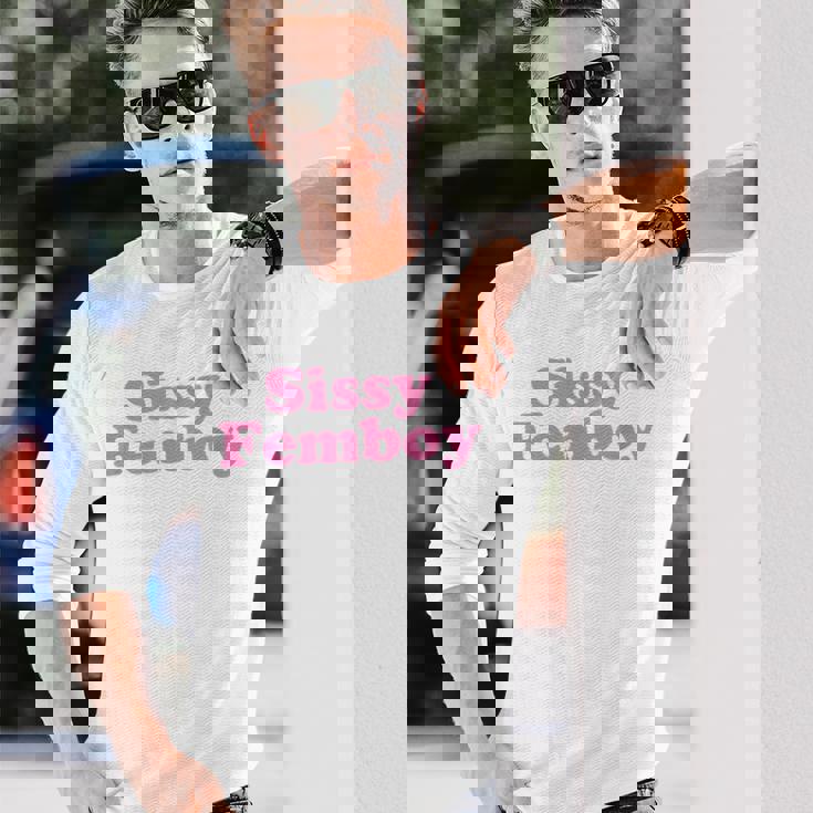 Sissy Femboy Crossdressing Aesthetic 長袖Tシャツ 彼への贈り物