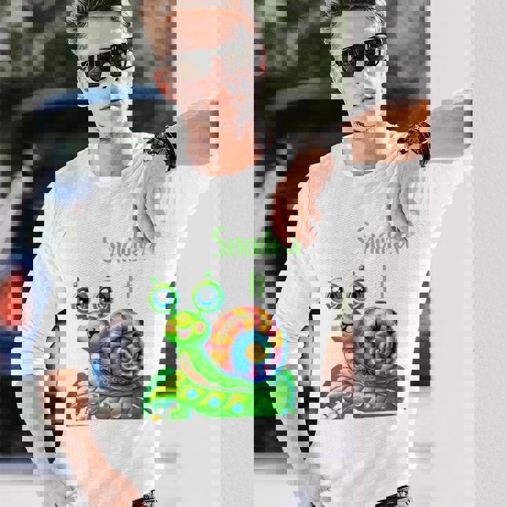 Snailed Itかわいいカタツムリ 長袖tシャツ 長袖Tシャツ 彼への贈り物