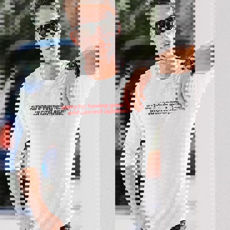 Sorry For Having Great Tits And Correct Opinions Y2k 長袖Tシャツ 彼への贈り物