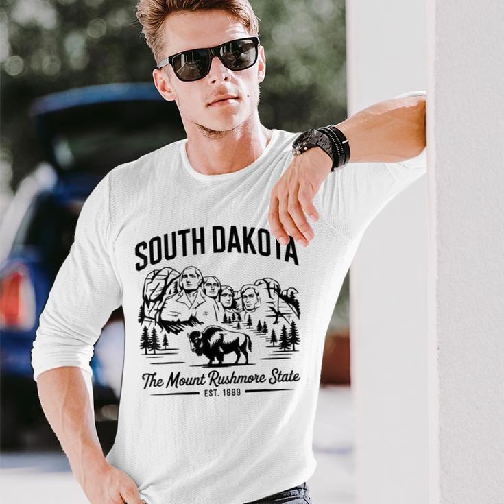 South Dakota The Mount Rushmore State Est 1889 Long Sleeve T-Shirt | Mazezy