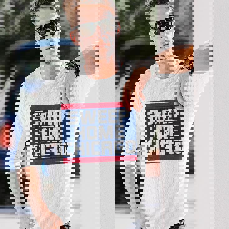 Sweep Home シカゴ野球 サウスサイド チータウン お土産 長袖Tシャツ 彼への贈り物