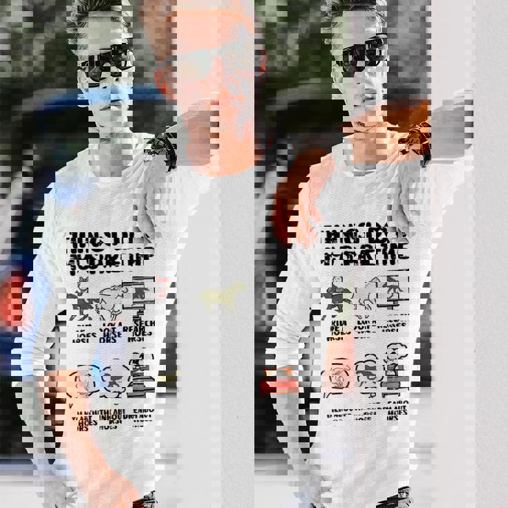 Things I Do Mypare Time 馬 面白い 乗馬 メンズ レディース 長袖Tシャツ 彼への贈り物